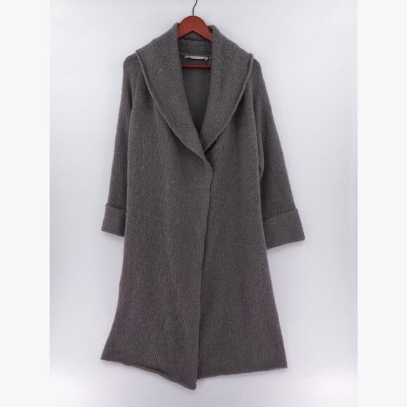 Soft Surroundings Duster Cardigan XS Gray Open Front Maxi Fairy Grunge Witchy - Picture 3 of 16